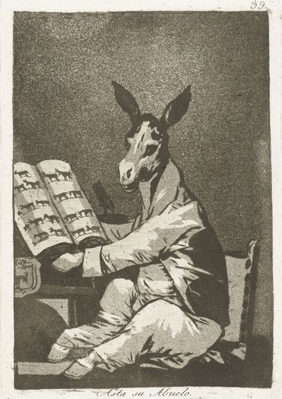 Just Like His Grandfather (Los Caprichos) by Francisco de Goya