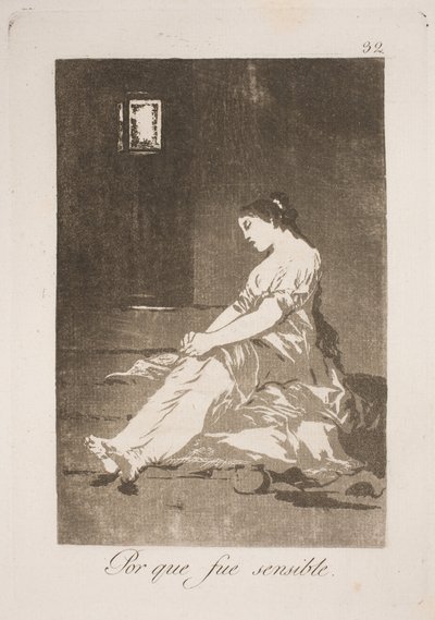 For Having Given in to His Feelings by Francisco de Goya