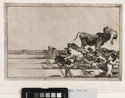 Terrible Events in the Front Rows of the Arena in Madrid and the Death of the Mayor of Torrejon by Francisco de Goya