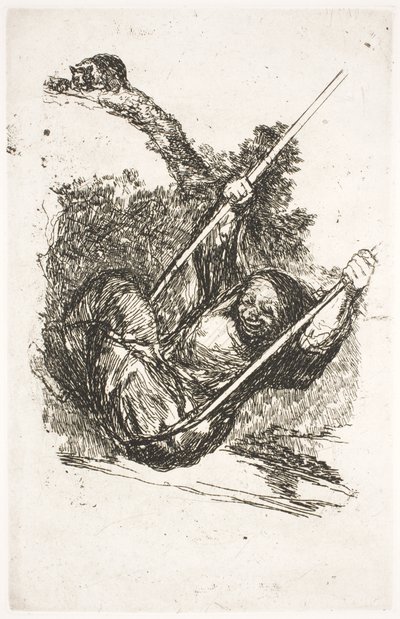 Witch on a Swing by Francisco de Goya