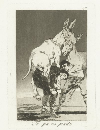 You Who Can No Longer (Los Caprichos) by Francisco de Goya