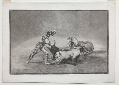 La Tauramaquia: A Spanish Knight Kills the Bull after Having Lost His Horse by Francisco de Goya
