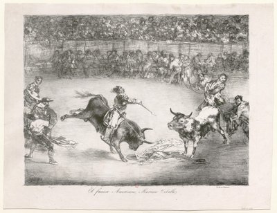 [The Bulls of Bordeaux: The Famous American Mariano Ceballos] by Francisco de Goya