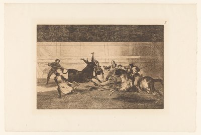 Man Impaled on the Horn of a Bull (series title: Bullfights) by Francisco de Goya