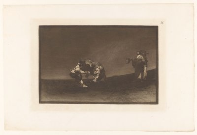 Martincho Grabs a Bull by Its Horn (series title: Bullfights, La Taureaumachie, La Tauromaquia) by Francisco de Goya