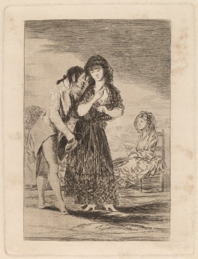 Even Thus He Cannot Make Her Out by Francisco de Goya