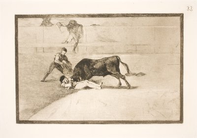 The Tragic Death of Pepe Illos in the Arena in Madrid by Francisco de Goya