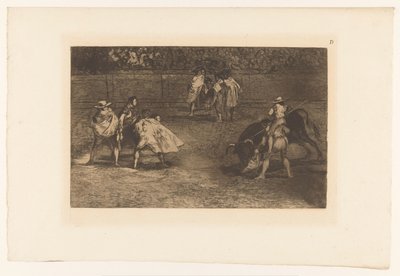 Picador Stabs a Bull (Bullfighting series) by Francisco de Goya