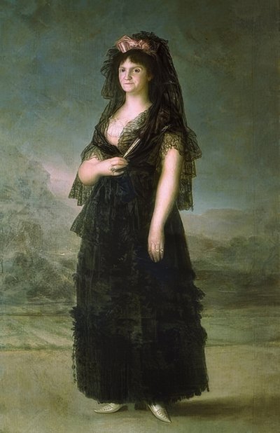Portrait of Maria Lusia with Mantilla by Francisco de Goya
