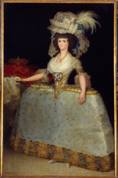 Portrait of the Queen of Spain Mary Louise, Wife of Charles IV by Francisco de Goya