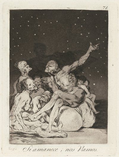 When Day Breaks We Will Be Off by Francisco de Goya