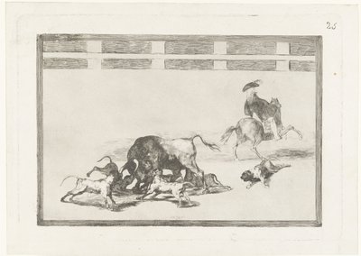 Bull Attacked by Dogs by Francisco de Goya