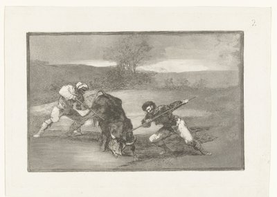 Bullfighting on Foot by Francisco de Goya
