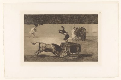 Bullfighter Standing on a Table in the Arena (series title: La Tauromaquia) by Francisco de Goya