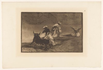 Bullfighters in an Arena (series title: Bullfights, La Taureaumachie, La Tauromaquia) by Francisco de Goya