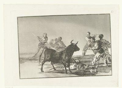 Bullfighters Around a Bull by Francisco de Goya
