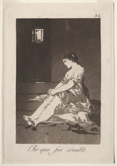 The Caprichos: Because She Was Susceptible by Francisco de Goya