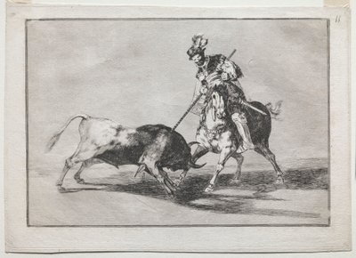 The Cid Campeador Spearing Another Bull by Francisco de Goya