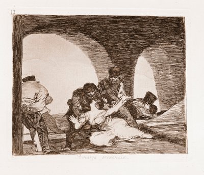 The Disasters of War: A Man Witness of the Raping of His Wife by Francisco de Goya