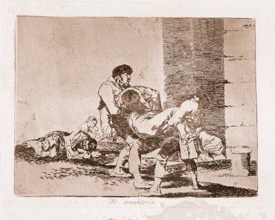 The Disasters of War: In the cemetery by Francisco de Goya