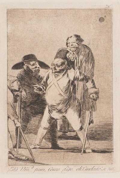 The Habit of Command, late 18th-early 19th century (print) by Francisco de Goya