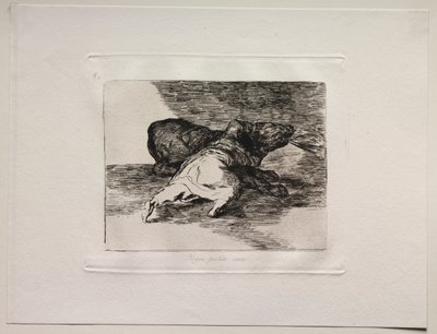 The Horrors of War: He Gets Something Out of It. by Francisco de Goya
