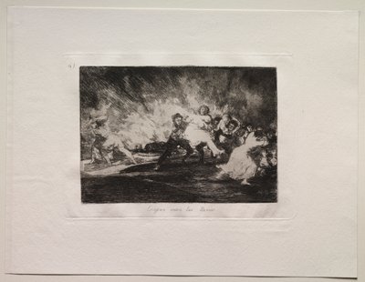 The Horrors of War: They Escape Through the Flames by Francisco de Goya