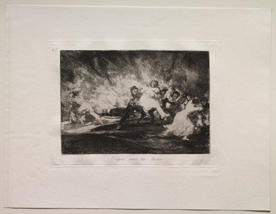The Horrors of War: They Escape Through the Flames by Francisco de Goya