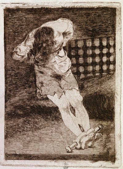 The reclusion of a guilty person does not require torment by Francisco de Goya