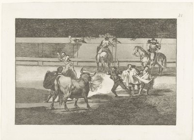 Bullfighter with Flaming Banderillas by Francisco de Goya