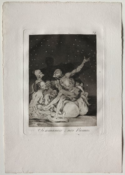 When Day Breaks We Will Be Off by Francisco de Goya