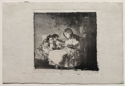 Woman Reading to Two Children by Francisco de Goya