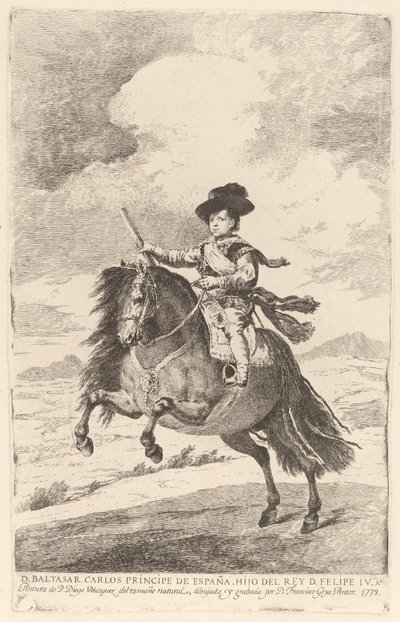 Baltasar Carlos by Francisco de Goya after Diego Velázquez