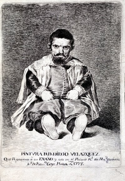 The Dwarf, Sebastián de Morra, at the Court of Felipe IV by Francisco de Goya
