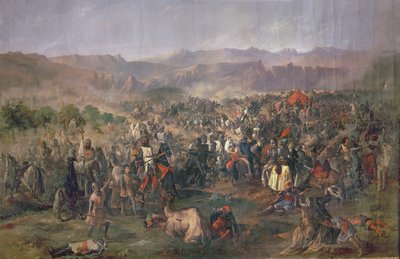 Battle of Las Navas de Tolosa in which the Kings of Castile Defeat the Almohads in 1212 by Francisco de Paula van Halen