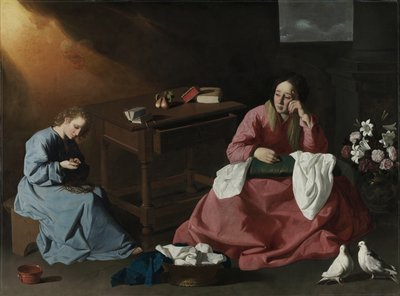 Christ and the Virgin in the House at Nazareth by Francisco de Zurbaran