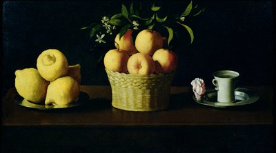 Still Life with Lemons, Oranges and a Rose by Francisco de Zurbaran