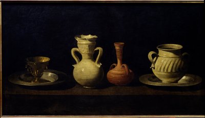 Still life, cups and vases by Francisco de Zurbaran