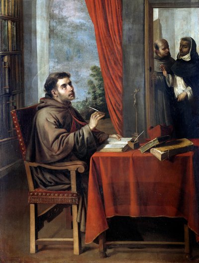 Visit of the Italian Theologian and Philosopher Saint Thomas Aquinas by Francisco de Zurbaran