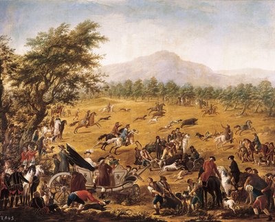 Hunting, c. 1780 by Francisco de la Traverse