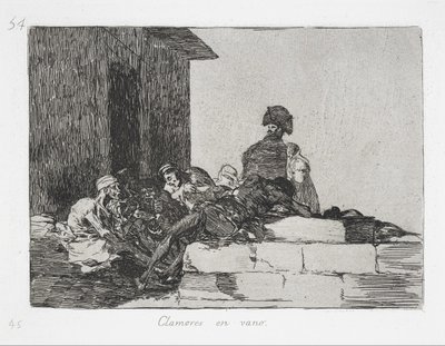 Vain Laments (Clamores en vano) from the series The Disasters of War by Francisco de Goya