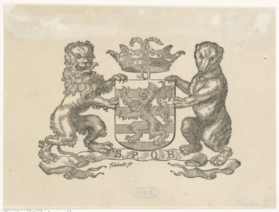 Vignette with the Coat of Arms of the City of Bern by Franciscus Johannes de Hondt