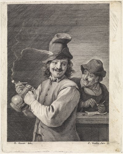 Farmer with Jug and Pipe by Franciscus van der Steen