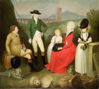 Group Portrait of Aubrey, 2nd Baron Vere of Harmsworth and Family by Franciszek Smuglewicz