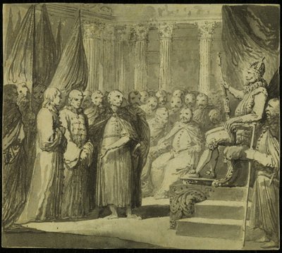 Tsar Vasili IV Ivanovich Shuisky before King Sigismund III Vasa by Franciszek Smuglewicz