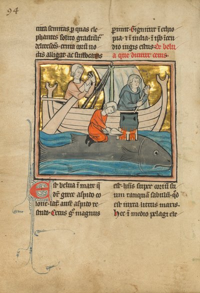 A Fisherman on the Back of a Whale, 1277 or After by Franco Flemish School