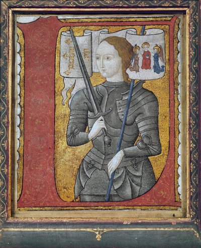 Historiated Initial Depicting Joan of Arc (1412-31), 15th Century by Franco Flemish School