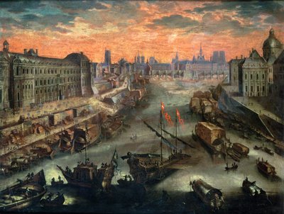 View of Paris from the Pont Royal by Franco Flemish School