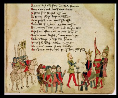 Attila the Hun in Discussion with One of His Warriors, from The War of Attila by Nicola da Casola by Franco Italian School