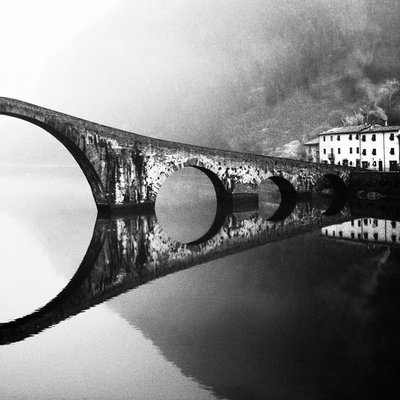 Misty Stone Bridge by Franco Maffei